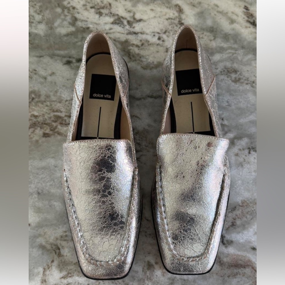 Dolce Vita Silver Flats